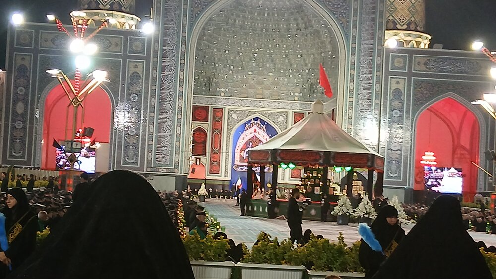 مراسم آیین خطبه خوانی شب عاشورای حسینی در حرم مطهر رضوی