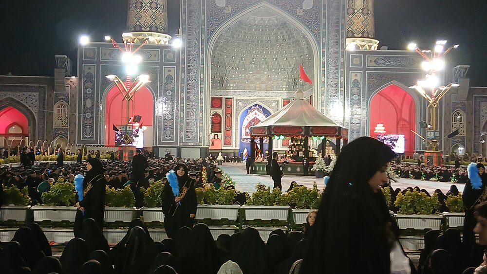 مراسم آیین خطبه خوانی شب عاشورای حسینی در حرم مطهر رضوی