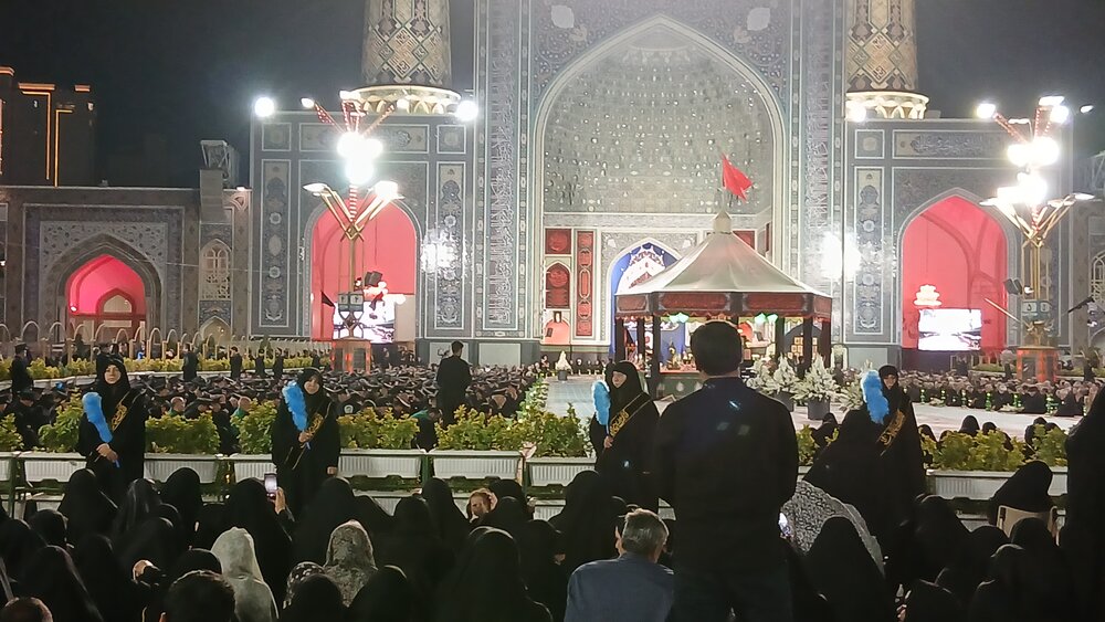 مراسم آیین خطبه خوانی شب عاشورای حسینی در حرم مطهر رضوی
