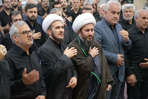 تصاویر/ مراسم عصر تاسوعای حسینی محرم الحرام در تپه شهدای گمنام خوی