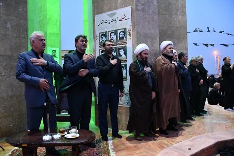 تصاویر/ مراسم عصر تاسوعای حسینی محرم الحرام در تپه شهدای گمنام خوی