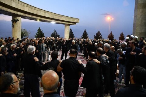 تصاویر/ مراسم عصر تاسوعای حسینی محرم الحرام در تپه شهدای گمنام خوی