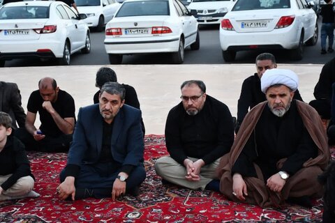 تصاویر/ مراسم عصر تاسوعای حسینی محرم الحرام در تپه شهدای گمنام خوی