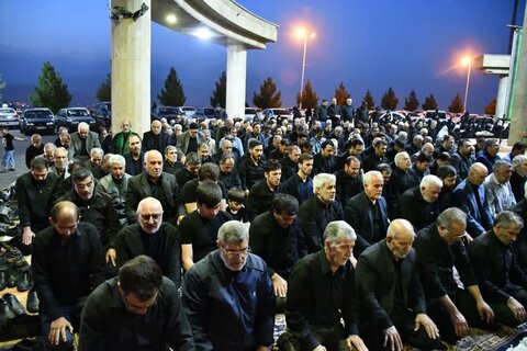 تصاویر/ مراسم عصر تاسوعای حسینی محرم الحرام در تپه شهدای گمنام خوی