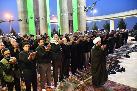 تصاویر/ مراسم عصر تاسوعای حسینی محرم الحرام در تپه شهدای گمنام خوی