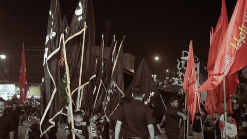 تصاویر/ عزاداری هیئات مذهبی آران وبیدگل شب عاشورای حسینی در هلال بن علی (ع)