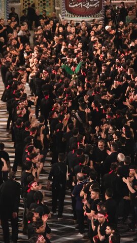 تصاویر/ عزاداری هیئات مذهبی آران وبیدگل شب عاشورای حسینی در هلال بن علی (ع)