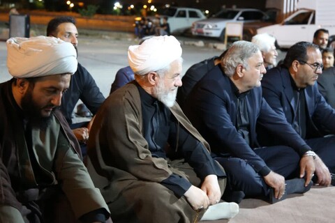 تصاویر / حال و هوای شهرستان اسدآباد در شب عاشورای حسینی