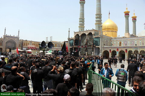 Photos / Présence de groupes de deuil au sanctuaire de Fatima Massoumeh (PSL) le jour de Tasu'a al-Hussaini