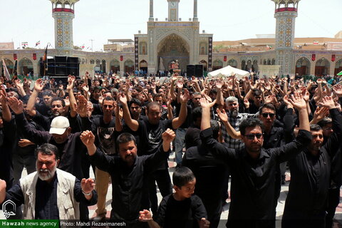Photos / Présence de groupes de deuil au sanctuaire de Fatima Massoumeh (PSL) le jour de Tasu'a al-Hussaini