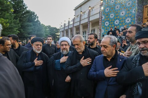 تصاویر | آیین عزاداری دستجات حسینی در استانداری آذربایجان شرقی