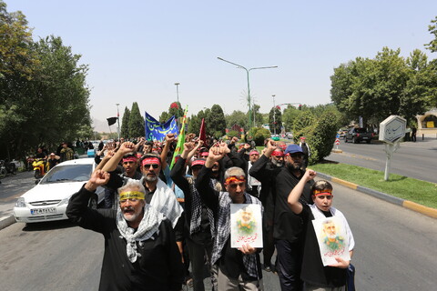 تصاویر / قافله عزا و حماسه رزمندگان اسلام اصفهان در روز عاشورای حسینی