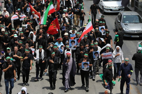 تصاویر / قافله عزا و حماسه رزمندگان اسلام اصفهان در روز عاشورای حسینی