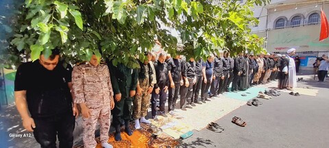 تصاویر/ اقامه نماز ظهر عاشورا در اسکو