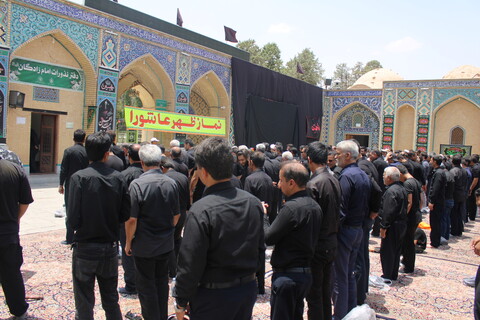 تصاویر/ نماز ظهر عاشورا در جوار امامزادگان جوپار