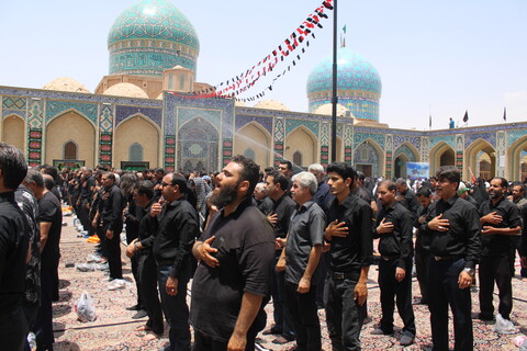 تصاویر/ نماز ظهر عاشورا در جوار امامزادگان جوپار