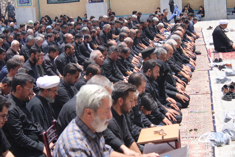 تصاویر/ نماز ظهر عاشورا در جوار امامزادگان جوپار