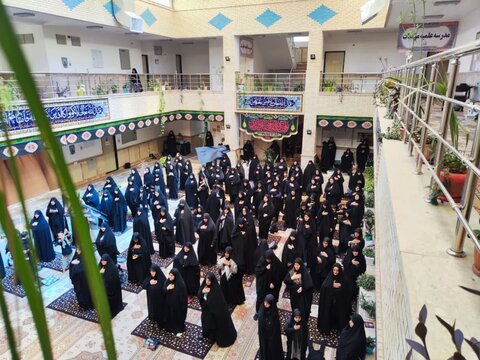 تصاویر/ مراسم عزاداری عاشورای حسینی در مدرسه علمیه ریحانة الرسول ارومیه