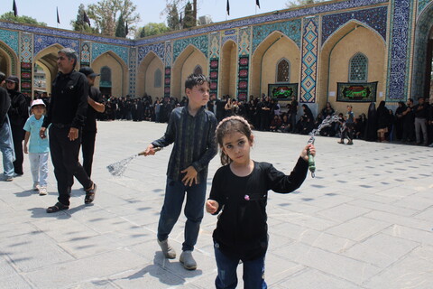 تصاویر/ عزاداری هیئات مذهبی در حرم امامزادگان جوپار