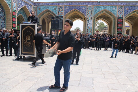 تصاویر/ عزاداری هیئات مذهبی در حرم امامزادگان جوپار