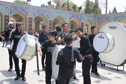 تصاویر/ عزاداری هیئات مذهبی در حرم امامزادگان جوپار