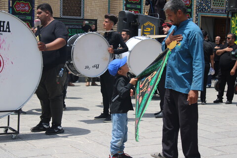 تصاویر/ عزاداری هیئات مذهبی در حرم امامزادگان جوپار