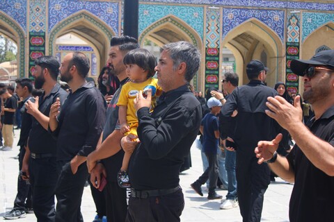 تصاویر/ عزاداری هیئات مذهبی در حرم امامزادگان جوپار