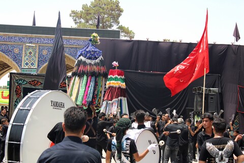 تصاویر/ عزاداری هیئات مذهبی در حرم امامزادگان جوپار