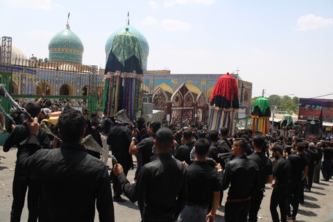 تصاویر/ عزاداری هیئات زنجیر زنی در شهر جوپار