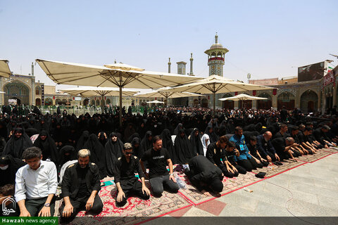 Photos/ Prière de midi d'Achoura au sanctuaire de Hazrat Fatima Masoumeh (PSL)