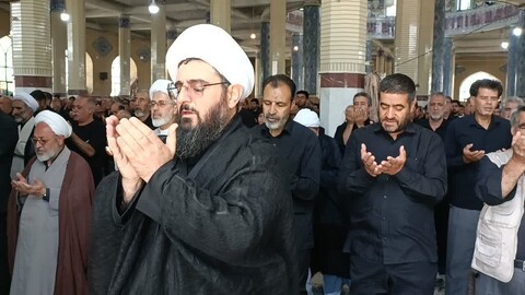 تصاویر / اقامه نماز ظهر روز عاشورا در فامنین