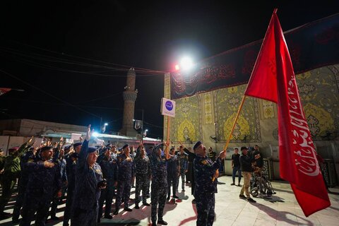 أجواء ليلة عاشوراء في محيط صحن الإمامين العسكريين (ع)