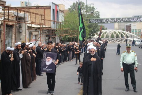 تصاویر / مراسم عزاداری هیئت بقیه الله الاعظم (عج) حوزه علمیه مرند