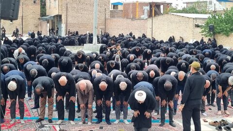 تصاویر/ نماز ظهر عاشورا در رابر