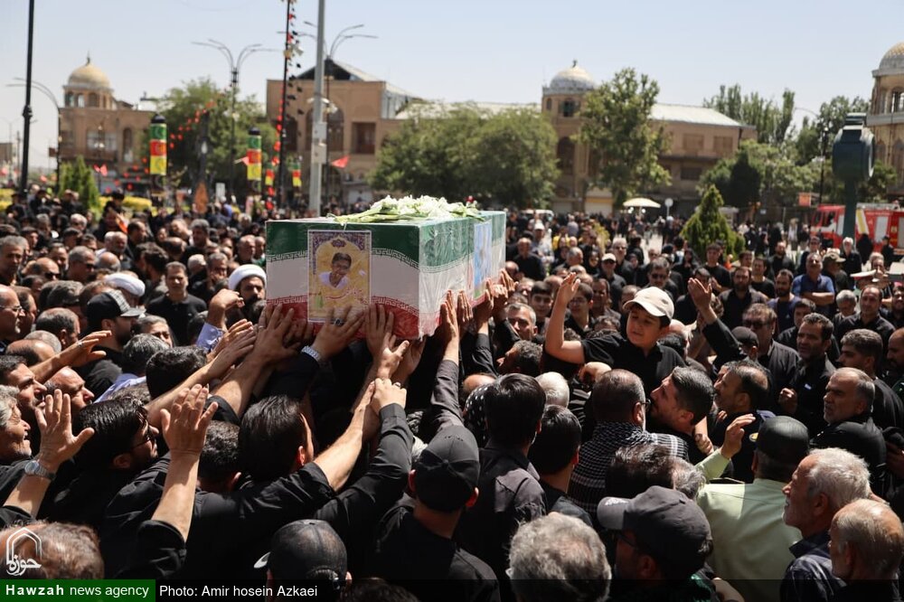 پیکر مطهر شهید حیدری در همدان تشییع شد