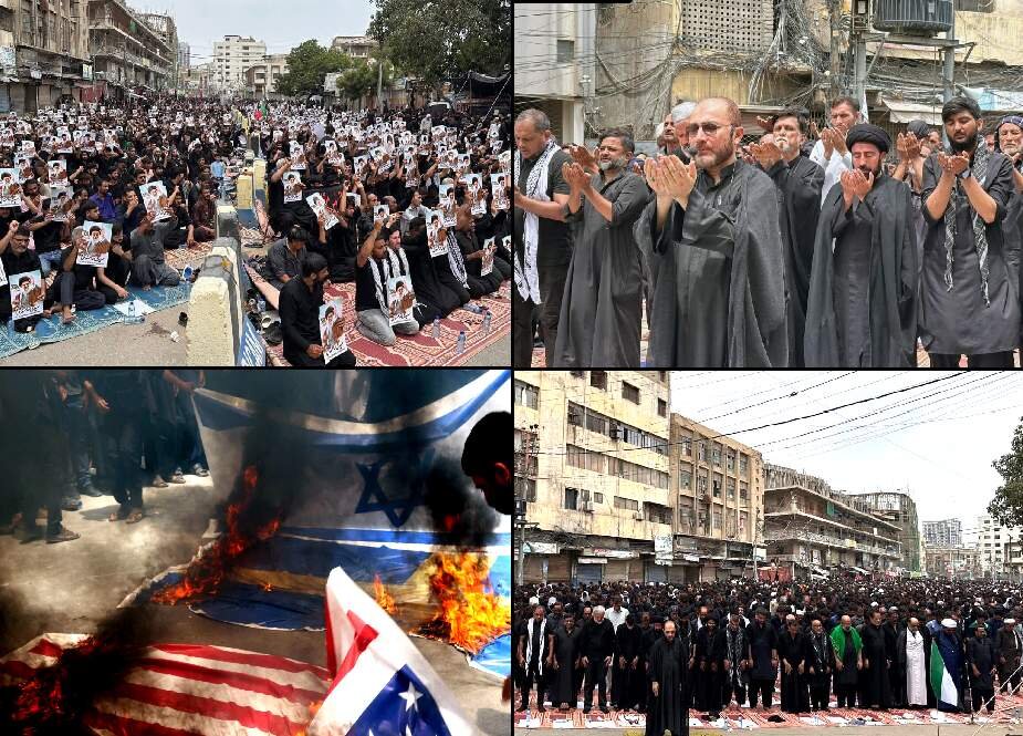عزاداری حسینی در کراچی  با رهبر معظم انقلاب تجدید بعیت کردند