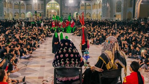 تصاویر/ سوگواره  شام غریبان هیئات مذهبی در حرم مطهرهلال بن علی(ع)