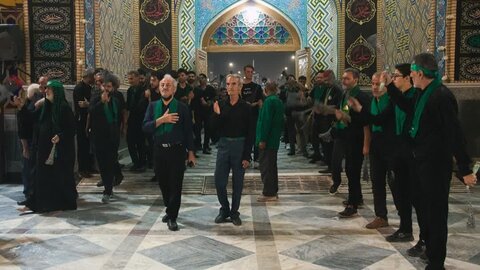 تصاویر/ سوگواره  شام غریبان هیئات مذهبی در حرم مطهرهلال بن علی(ع)