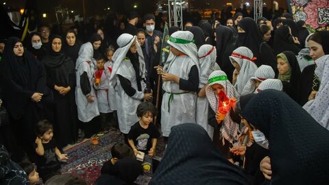 تصاویر/ سوگواره  شام غریبان هیئات مذهبی در حرم مطهرهلال بن علی(ع)