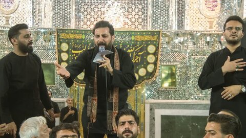 تصاویر/ سوگواره  شام غریبان هیئات مذهبی در حرم مطهرهلال بن علی(ع)