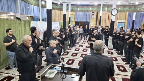 تصاویر/مراسم عزاداری شب شام غریبان مسجد جامع شهر بدره