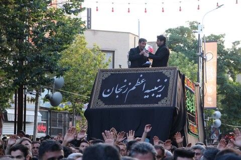 تصاویر/ نرسم عزاداری دسته زینبیه زنجان