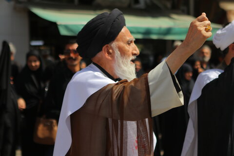 دسته عزاداری روحانیون کفن پوش همدان