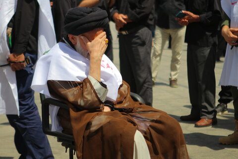 دسته عزاداری روحانیون کفن پوش همدان