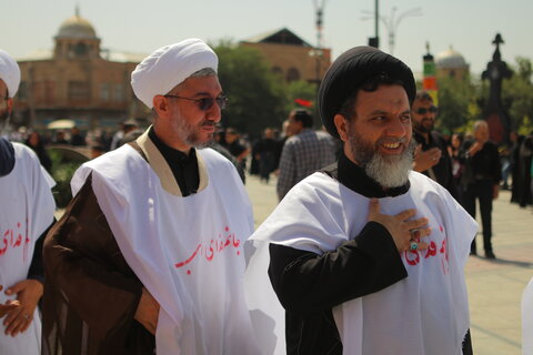 دسته عزاداری روحانیون کفن پوش همدان