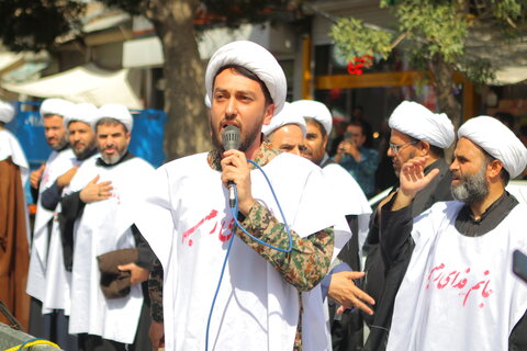 دسته عزاداری روحانیون کفن پوش همدان