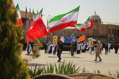 دسته عزاداری روحانیون کفن پوش همدان