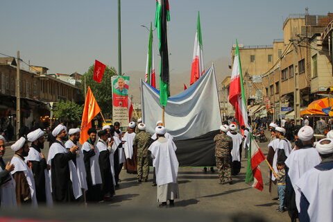 دسته عزاداری روحانیون کفن پوش همدان