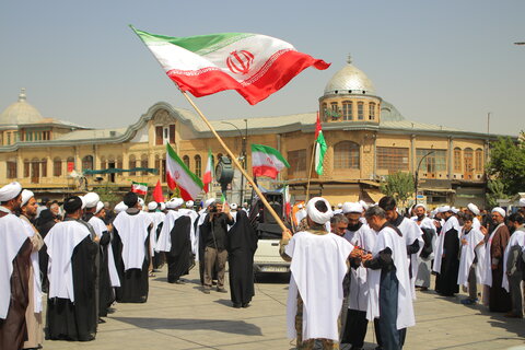 دسته عزاداری روحانیون کفن پوش همدان