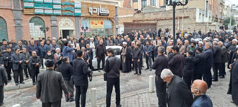 تصاویر/ عزاداری روحانیون و طلاب حوزه علمیه اردبیل